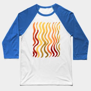 Wavy lines - autumn Baseball T-Shirt